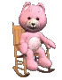 Teddy bear in a rocking chair