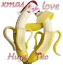 christmas bannana kiss