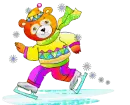 ice skating bear