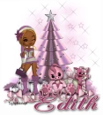 Pink Christmas tree-Edith