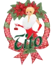 christmas santa girl wreath