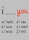 I love you