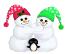 snowman and penguin
