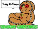 Happy Holidays gingerbread man