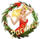 christmas santa blonde lady Parihan