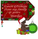 SEASONS GREETINGS FROM MY FAMILY/MARILYN