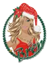 christmas blond santa girl Bren