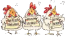 caroling chickens
