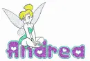 Andrea With Tinkerbell (green & Purple)