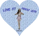 Christmas Girl in  Blue Heart - Love it