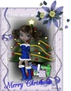 Blue Xmas girl