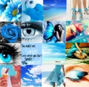 Blue collage