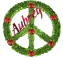 christmas wreath peace sign Aubrey