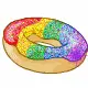 rainbow donut