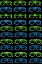 blue and green sunglasses