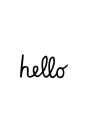hello in white