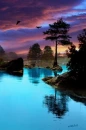 sunset pond