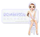 Blue Sitting Candybar Doll 
