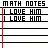 i love you math notes