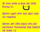dont let love pass you by