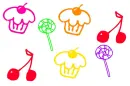 Cupcakes and cherries
