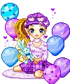 Blonde Girl With Purple clothing