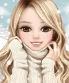 Blonde holiday doll