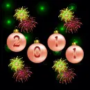 new year 2011fireworks background