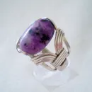 .925 Genuine Amethyst Cabochon Ring