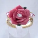 Golden Crystal Rose Ring