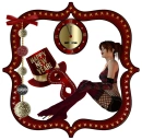 Woman in the picture frame