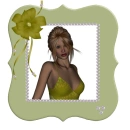 Woman in the picture frame