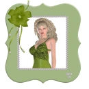 Woman in the picture frame