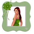 Woman in the picture frame