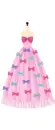 pink many ribbon dress