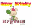 Birthday Bunny with birthstone text - Krystal