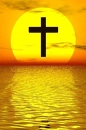 Cross in the sunset