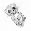 kitten drawing