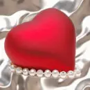 love heart silk pearls beat background