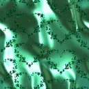 green heart silk love background