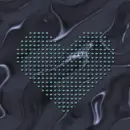 led heart silk background