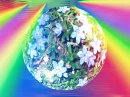 RAINBOW FLOWER GLASS BALL