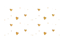 corazones dorados flotando