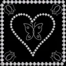 black and silver heart