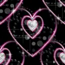 CORAZONES CON FONDO NEGRO