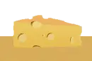 mouse hiding in cheese