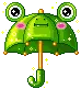 Kawaii Frog Umbrella