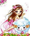 Kawaii Girl With Sheep