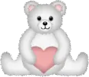 white bear with heart