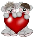 creddy bears with a heart
